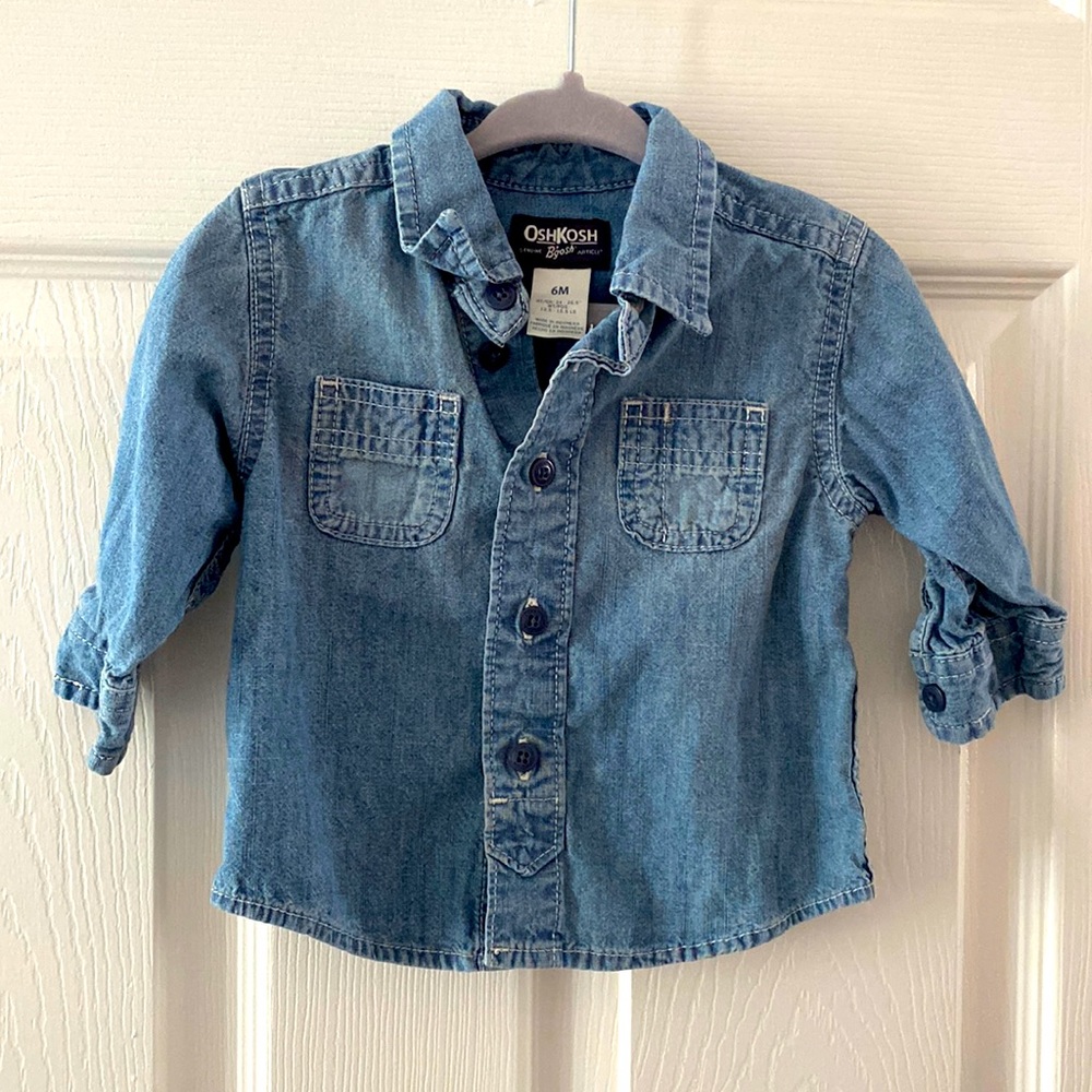 OshKosh B’gosh Denim Baby button up, 6M